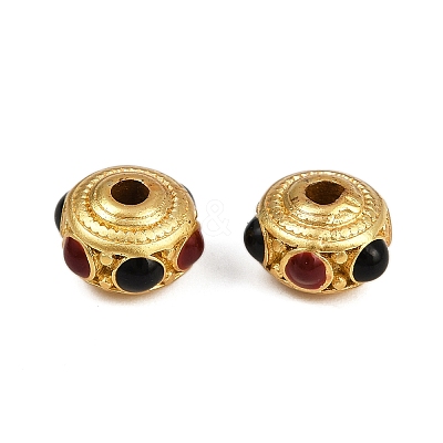 Matte Gold Color Brass Bumpy Beads KK-L155-05B-01-1