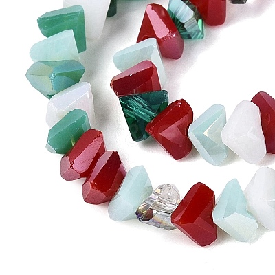 Mixed Styles Electroplate Glass Beads Strands EGLA-Q135-03A-C01-1