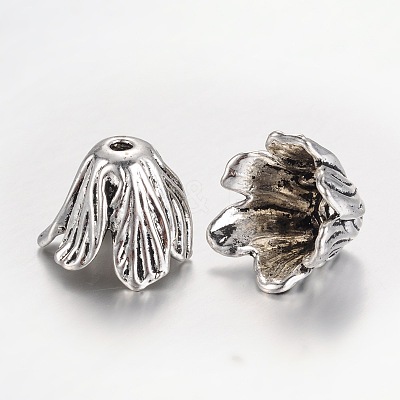 Tibetan Style Alloy Bead Caps PALLOY-I112-04AS-1
