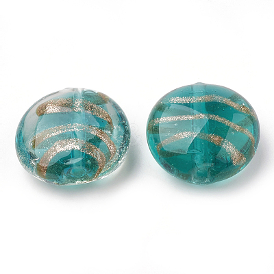 Handmade Gold Sand Lampwork Beads LAMP-S188-09C-1