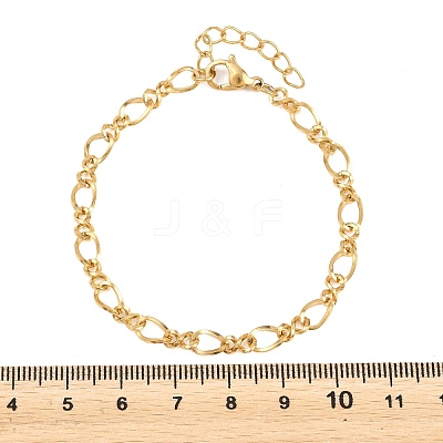 304 Stainless Steel Infinity Link Chain Bracelets BJEW-D458-05G-1