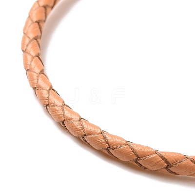 Braided Leather Cord Bracelet Making MAK-L018-05G-1