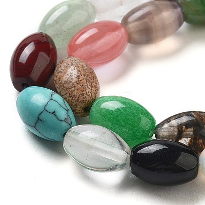 Natural & Synthesis Mixed Gemstone Beads Strands G-B106-B28-01-1