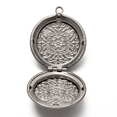 Tarnish Resistant 316 Stainless Steel Locket Pendants STAS-P268-10P-1