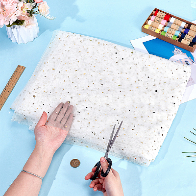 Polyester Gauze Fabric DIY-WH0759-44C-1