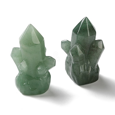 Natural Green Aventurine Cluster Display Decorations DJEW-C020-01F-1