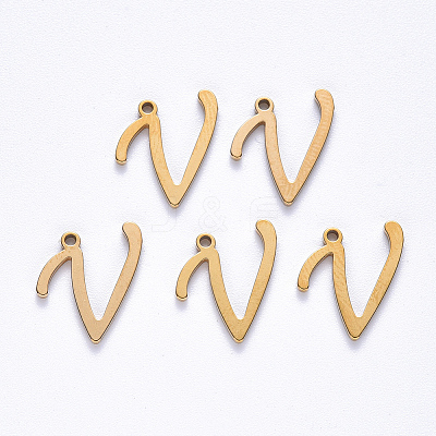 PVD Vacuum Plating 201 Stainless Steel Charms STAS-R105-V-G-1
