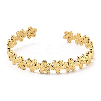 304 Stainless Steel Cuff Bangles LS-BJEW-P302-04G-1