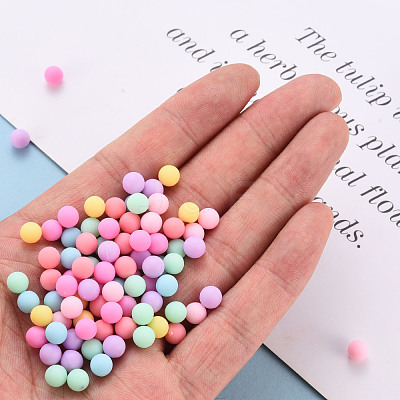 Opaque Acrylic Beads PAB702Y-B01-1