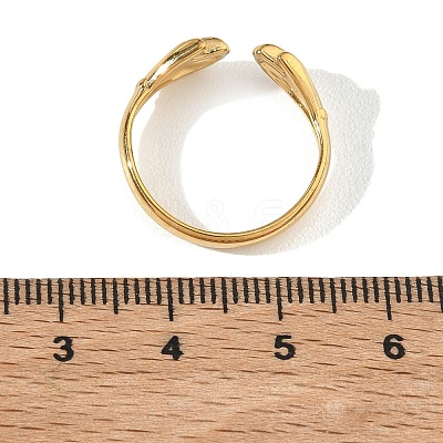 304 Stainless Steel Cuff Open Rings for Women RJEW-L341-05B-G-1