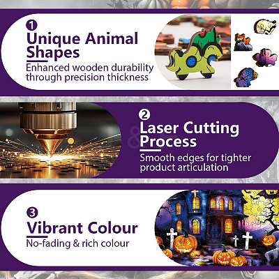DIY Wooden Assembly Animal Toys Kits for Boys and Girls AJEW-WH0344-0167-1