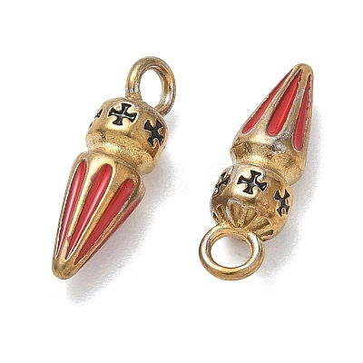 304 Stainless Steel Enamel Pendants STAS-K330-20G-1