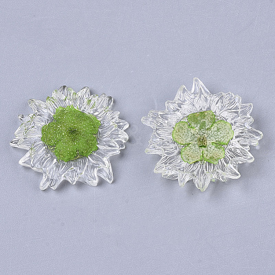 Transparent Clear Epoxy Resin Cabochons CRES-N025-02C-1