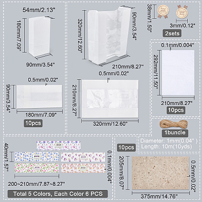 Rectangle Greaseproof Wrapping Paper AJEW-PH0002-96-1