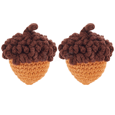Crochet Woolen Yarn Acorns Pendant Decorations HJEW-WH0007-15-1