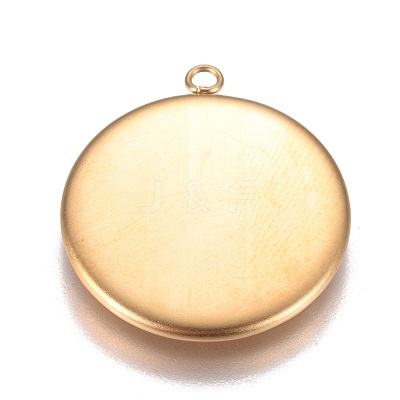 Ion Plating(IP) 304 Stainless Steel Pendant Cabochon Settings X-STAS-G127-13-20mm-G-1