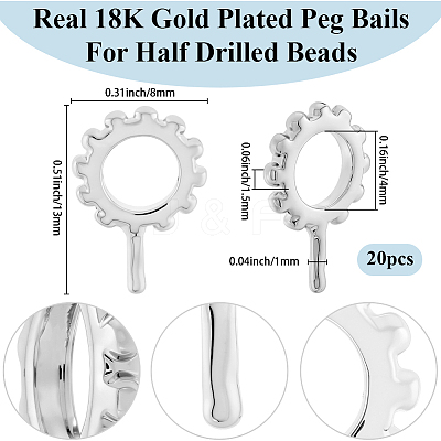 20Pcs Brass Micro Pave Cubic Zirconia Peg Bails KK-BBC0020-31P-1