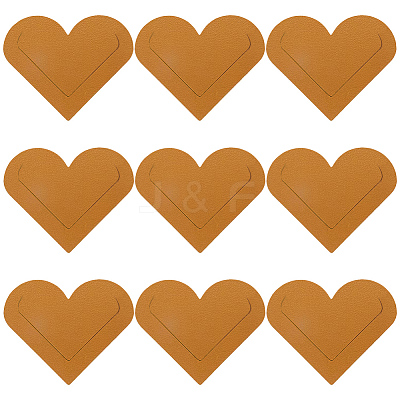 10Pcs PU Leather Heart Corner Protectors AJEW-CL0001-17A-1