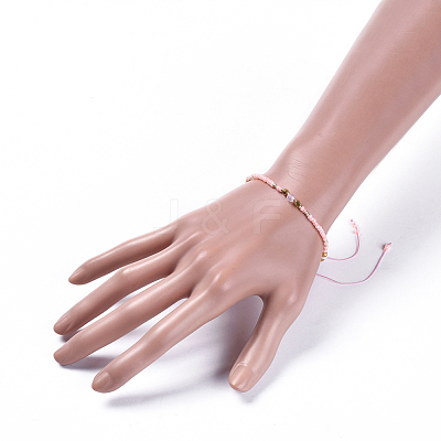 Adjustable Nylon Thread Braided Beads Bracelets BJEW-JB04379-1