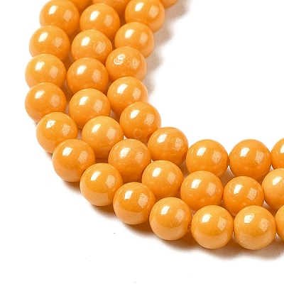 Cubic Zirconia Imitation Pearl Bead Strands ZIRC-P109-03B-08-1