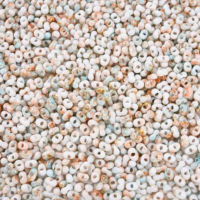 Two Tone Baking Paint Glass Seed Beads SEED-C003-01I-1