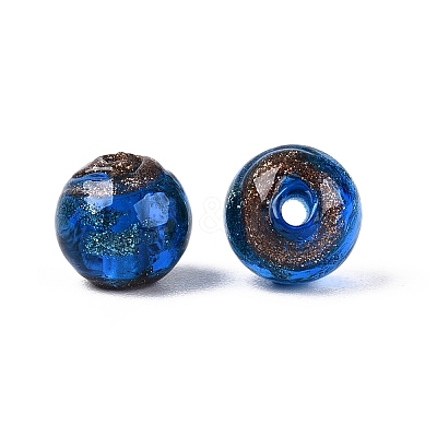 Handmade Gold Sand Lampwork Beads LAMP-N045-01C-04-1