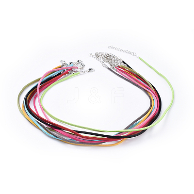 Mixed Color Faux Suede Necklace Cord Making X-NCOR-R025-M-1