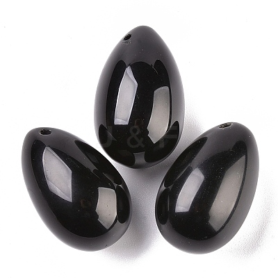 Natural Obsidian Pendants X-G-P438-F-05-1