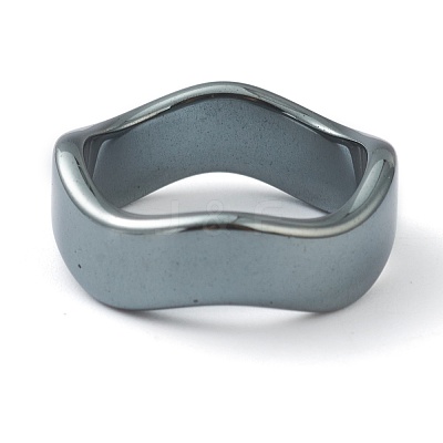 Non-magnetic Synthetic Hematite Finger Rings RJEW-H544-03E-1