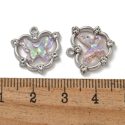Rack Plating Alloy Rhinestone Pendants PALLOY-F312-07P-1