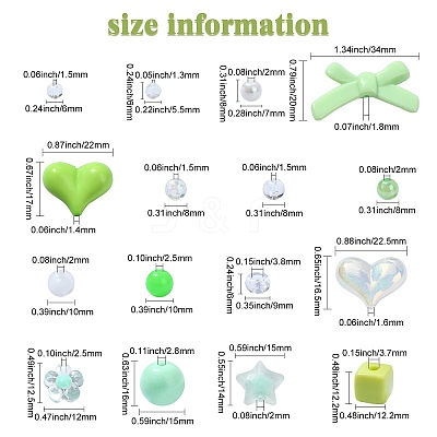 About 150pcs DIY Acrylic & Plastic Beads Jewelry Making Finding Kit DIY-CJ0002-33-1