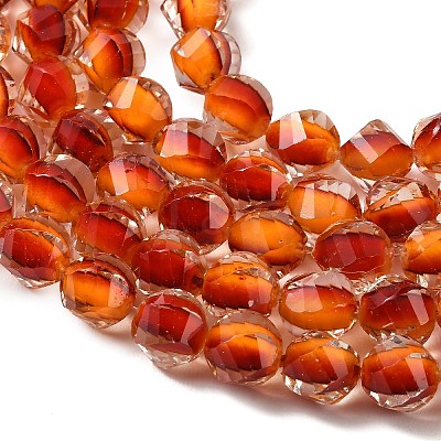 Two Tone Resin Beads Strands GLAA-T035-02I-1