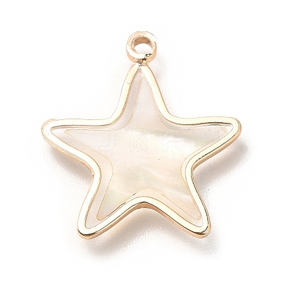 Brass Enamel Pendants KK-K252-10G-08-1