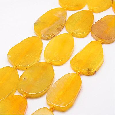 Natural & Dyed Agate Beads Strands G-A171-11M-1