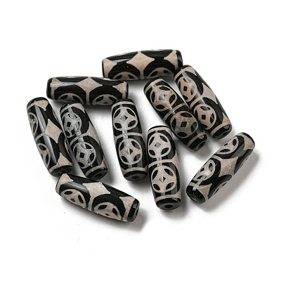 Tibetan Style dZi Beads Strands G-P526-B04-1