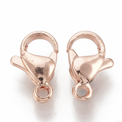 304 Stainless Steel Lobster Claw Clasps X-STAS-T031-16RG-1