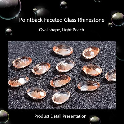 Pointed Back Glass Rhinestone Cabochons RGLA-OC0001-03D-1
