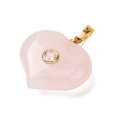 Natural Rose Quartz Pendants G-B188-02G-04-1