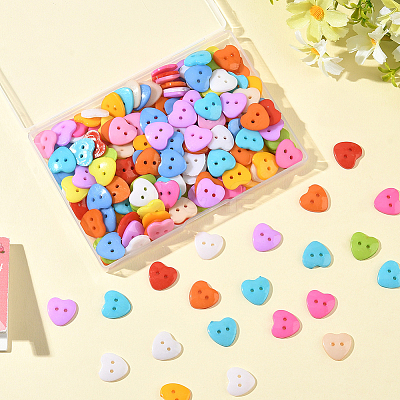 1 Bag 2-Hole Resin Buttons BUTT-SP0001-19B-1
