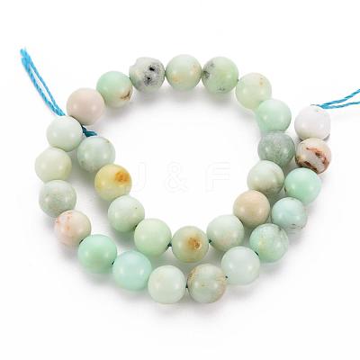 Natural Chrysoprase Beads Strands G-S333-6mm-037-1