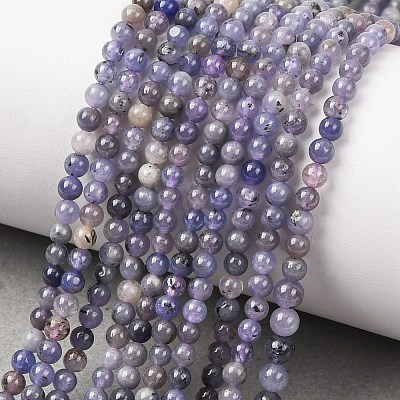 Natural Tanzanite Beads Strands G-H358-A08-3mm-01-1