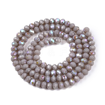 Electroplate Opaque Solid Color Glass Beads Strands EGLA-A044-P3mm-L10-1