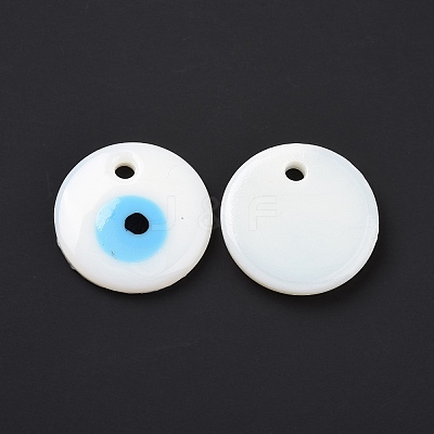 Handmade Lampwork Evil Eye Pendants X-LAMP-E106-02A-01-1