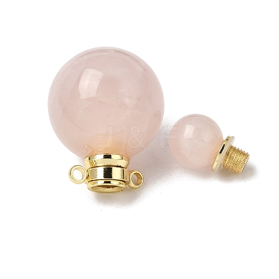 Natural Rose Quartz Perfume Bottle Pendants GG-CBA7610-02G-03-1