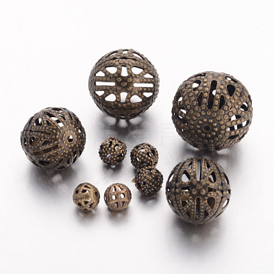Iron Filigree Beads E589Y-NFAB-1