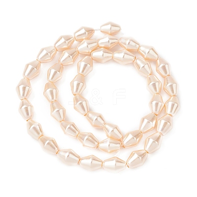 Electroplate Opaque Glass Imitation Pearl Bead Strands EGLA-H113-05B-1