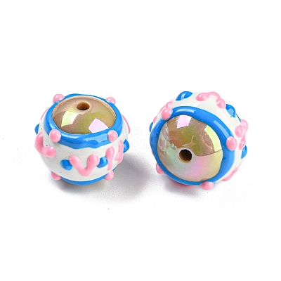 Hand Painted Acrylic with Enamel Beads MACR-K354-36-1