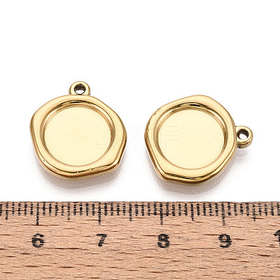 304 Stainless Steel Pendant Cabochon Settings X-STAS-T067-70A-G-1