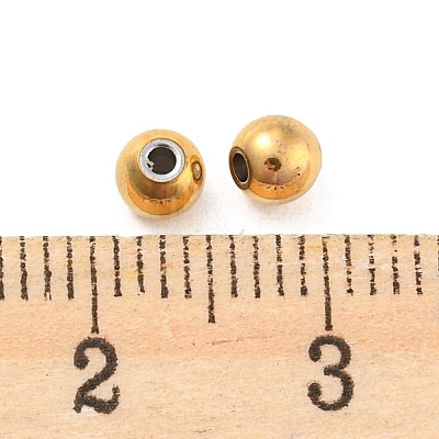 Ion Plating(IP) 304 Stainless Steel Spacer Beads STAS-L187-4mm-09G-1