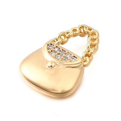 Brass Micro Pave Cubic Zirconia Pendants KK-C096-12G-1